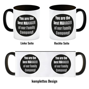 Manager of our Family Kaffeebecher mit Spruch für Mama zum Muttertag