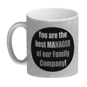 Manager of our Family Kaffeebecher mit Spruch für Mama zum Muttertag