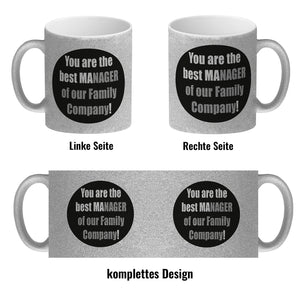 Manager of our Family Kaffeebecher mit Spruch für Mama zum Muttertag