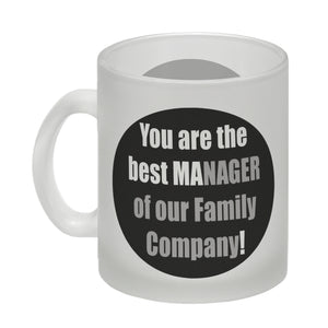 Manager of our Family Kaffeebecher mit Spruch für Mama zum Muttertag