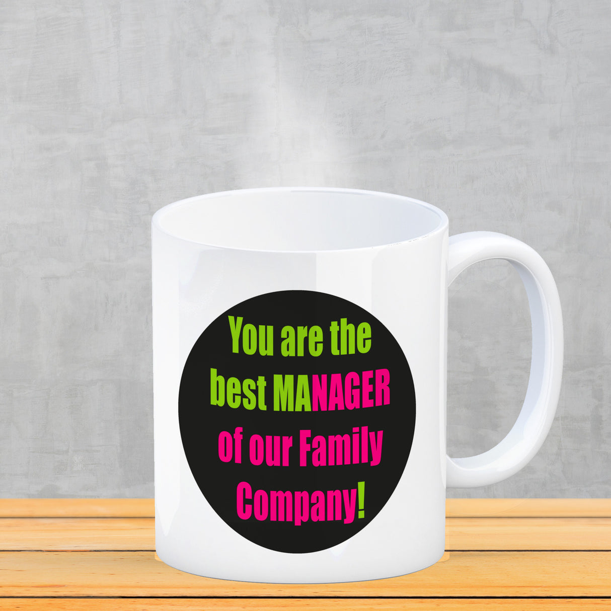 Manager of our Family Kaffeebecher mit Spruch für Mama zum Muttertag