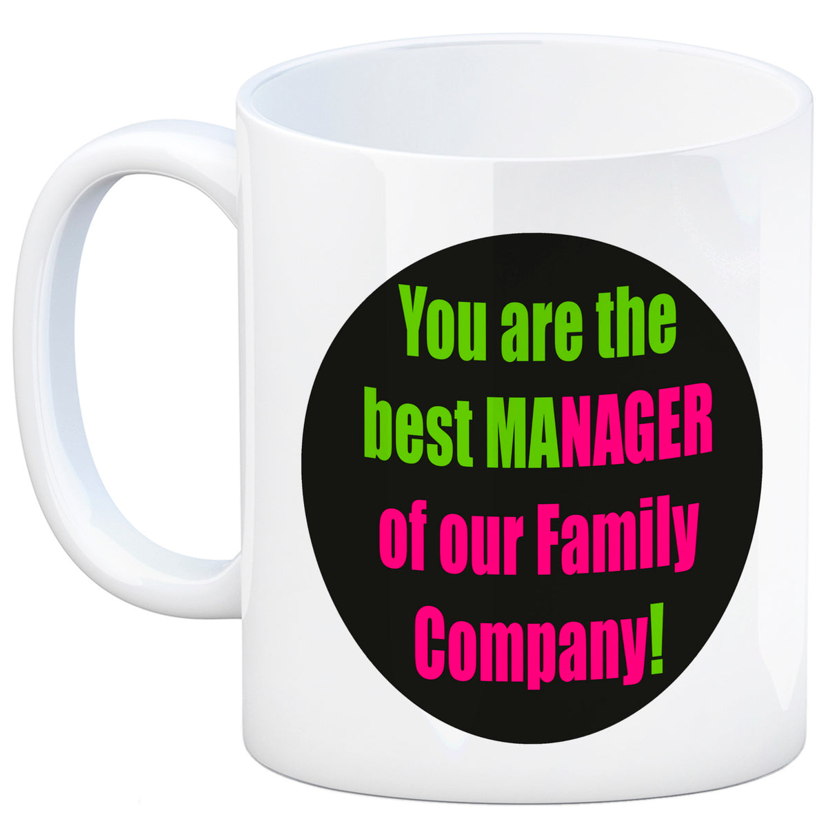 Manager of our Family Kaffeebecher mit Spruch für Mama zum Muttertag