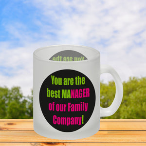 Manager of our Family Kaffeebecher mit Spruch für Mama zum Muttertag