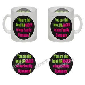 Manager of our Family Kaffeebecher mit Spruch für Mama zum Muttertag