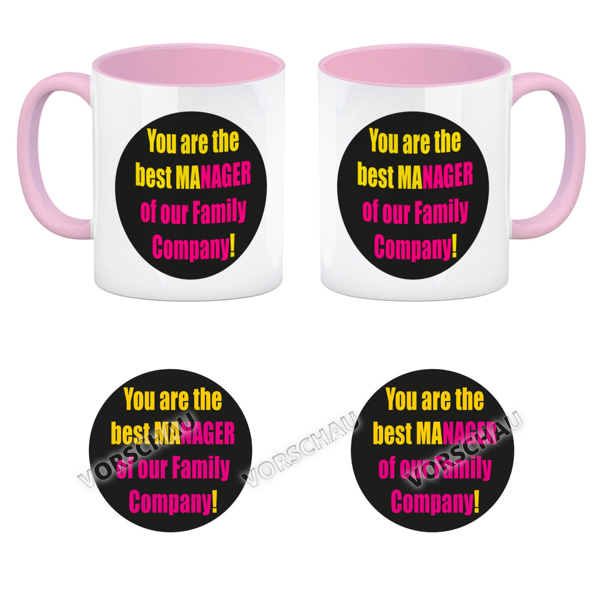 Manager of our Family Kaffeebecher mit Spruch für Mama zum Muttertag