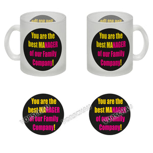 Manager of our Family Kaffeebecher mit Spruch für Mama zum Muttertag