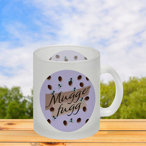 Muggefugg Malzkaffee Kaffeebecher mit Kaffeebohnen und Fliegen blau