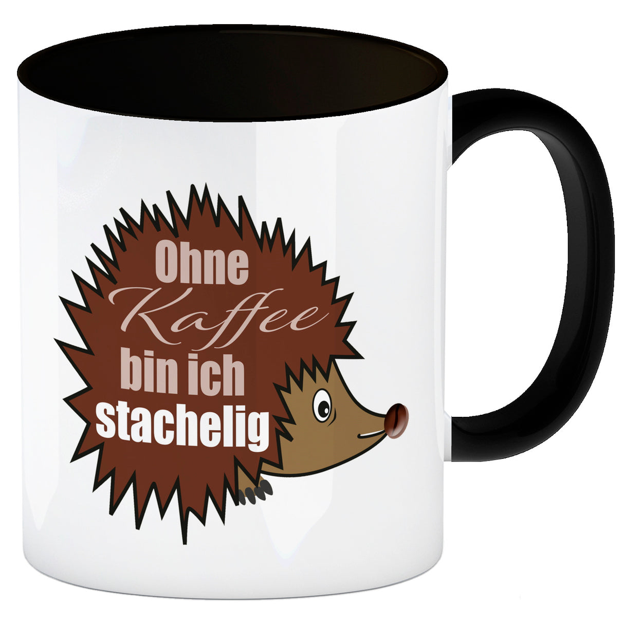 Ohne Kaffee bin ich stachelig Igel Kaffeebecher mit Spruch