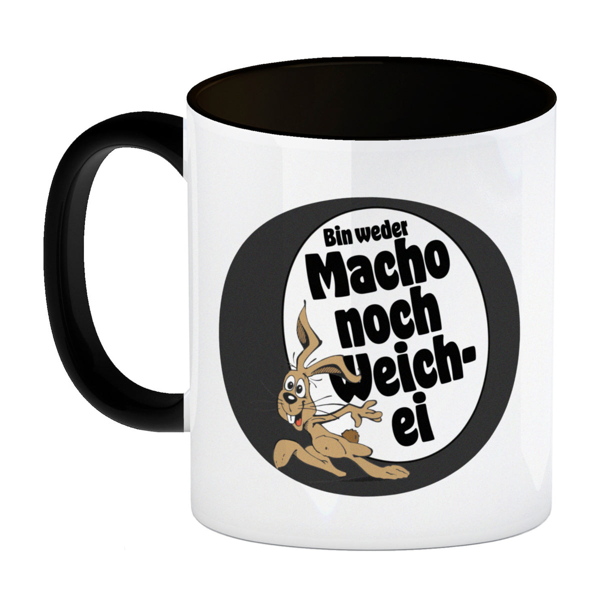 Weder Macho noch Weichei Kaffeebecher mit Osterhase