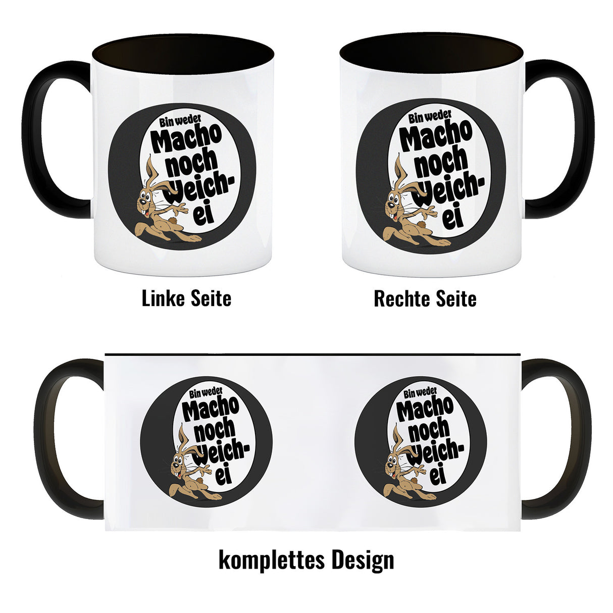 Weder Macho noch Weichei Kaffeebecher mit Osterhase