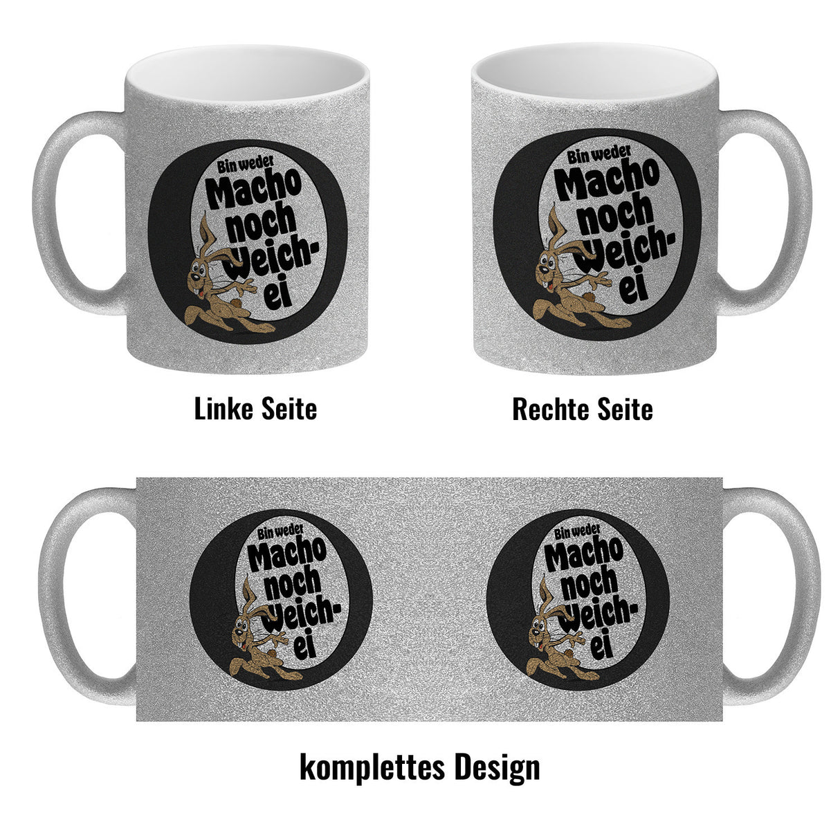 Weder Macho noch Weichei Kaffeebecher mit Osterhase