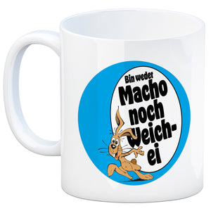 Weder Macho noch Weichei Kaffeebecher mit Osterhase