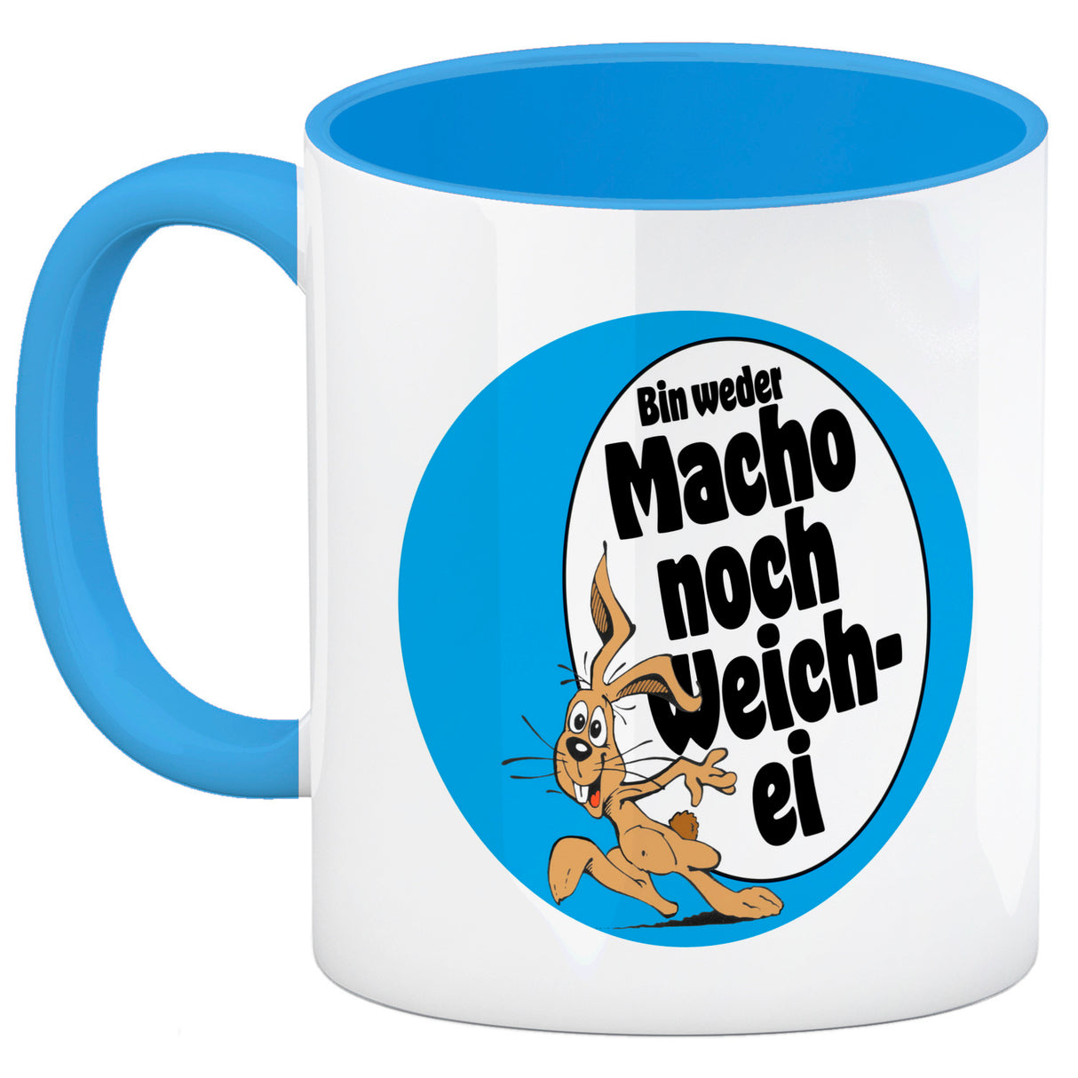 Weder Macho noch Weichei Kaffeebecher mit Osterhase