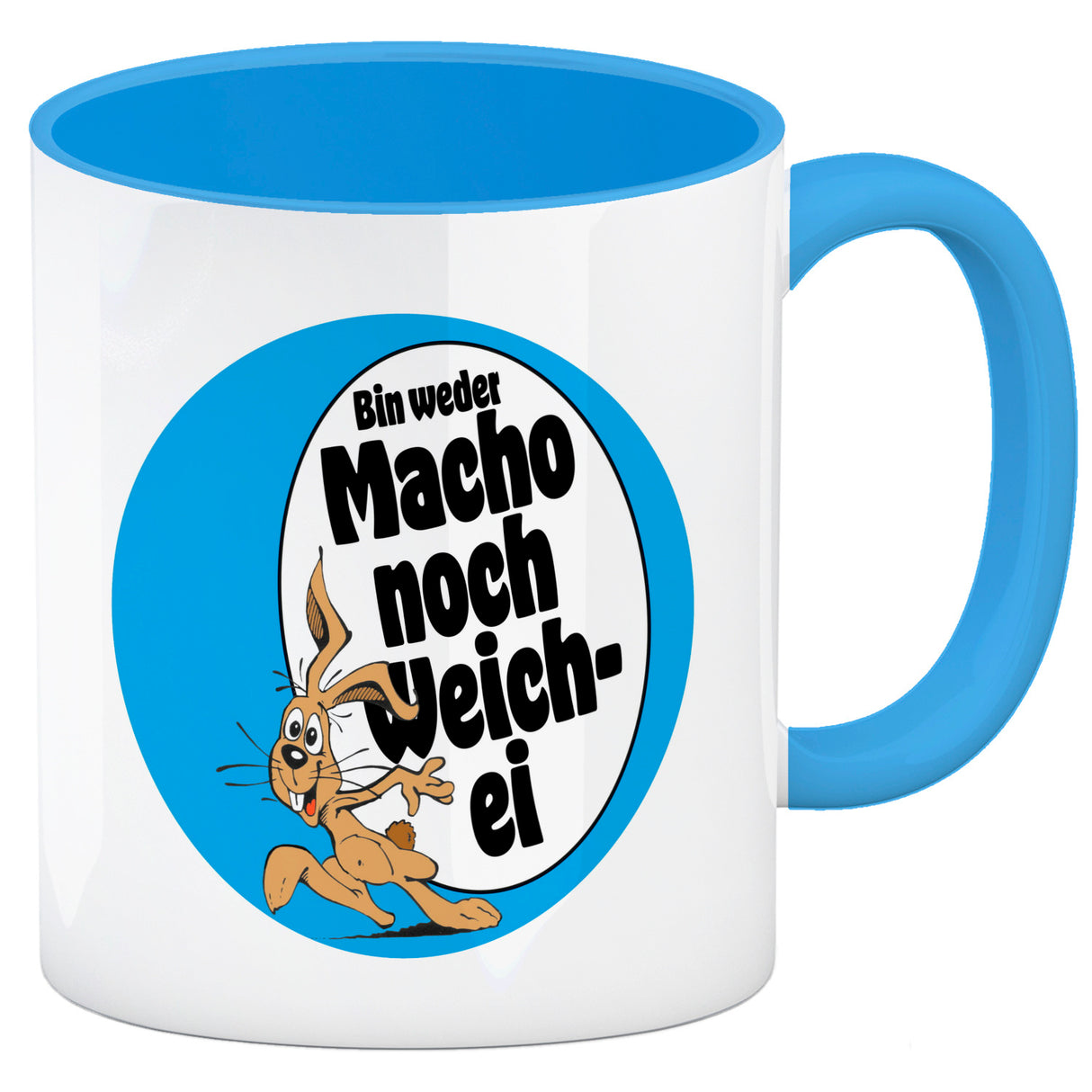 Weder Macho noch Weichei Kaffeebecher mit Osterhase