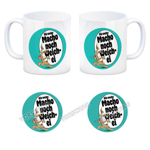 Weder Macho noch Weichei Kaffeebecher mit Osterhase