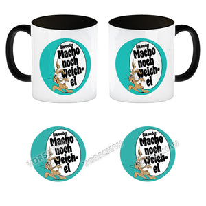 Weder Macho noch Weichei Kaffeebecher mit Osterhase