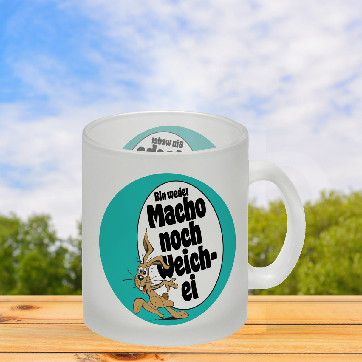 Weder Macho noch Weichei Kaffeebecher mit Osterhase