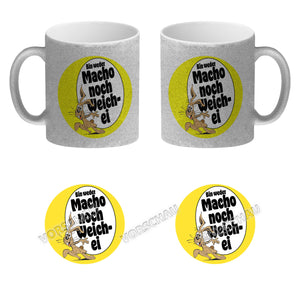 Weder Macho noch Weichei Kaffeebecher mit Osterhase
