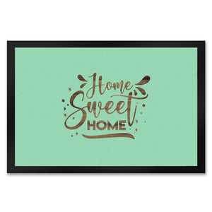 Home Sweet Home Fußmatte in 35x50 cm mit mintfarbenem Hintergrund