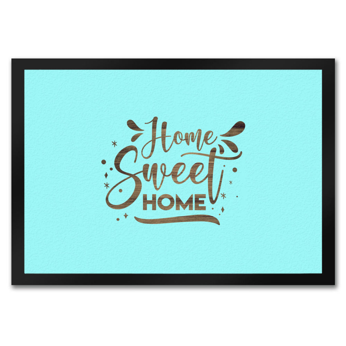 Home Sweet Home Fußmatte in 35x50 cm mit mintfarbenem Hintergrund