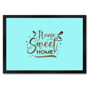 Home Sweet Home Fußmatte in 35x50 cm mit mintfarbenem Hintergrund