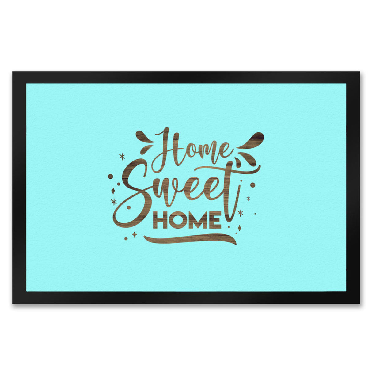 Home Sweet Home Fußmatte in 35x50 cm mit mintfarbenem Hintergrund