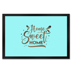 Home Sweet Home Fußmatte in 35x50 cm mit mintfarbenem Hintergrund