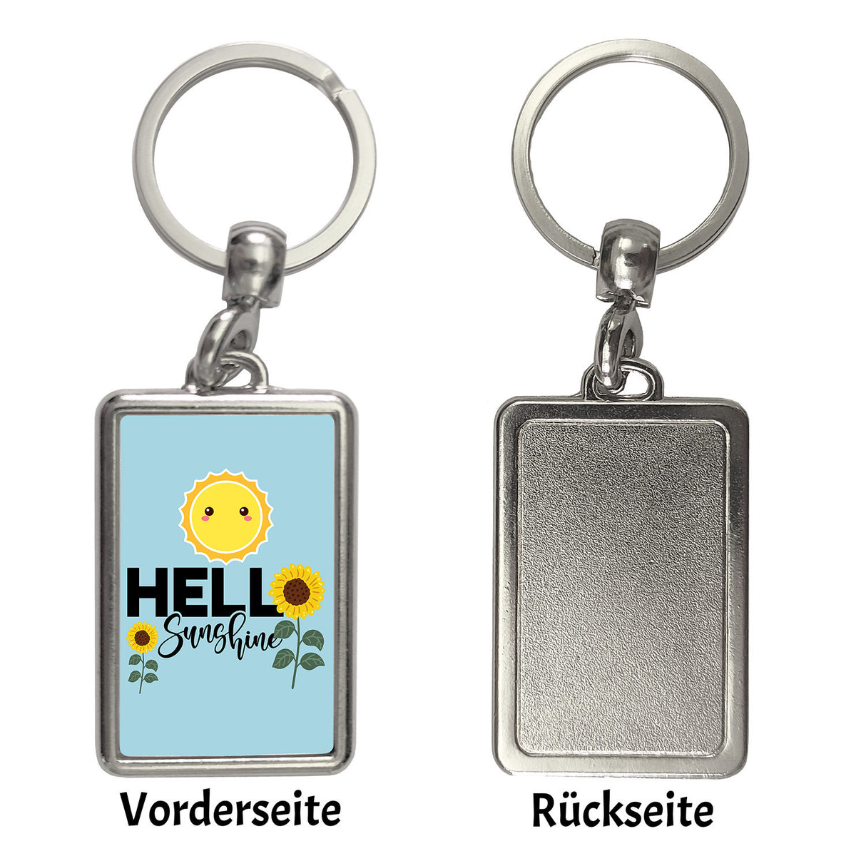 Gute Laune Schlüsselanhänger mit Spruch Hello Sunshine