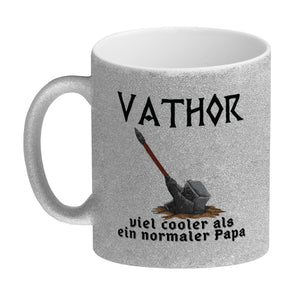 VATHOR Superheld Kaffeebecher mit Hammer und Spruch