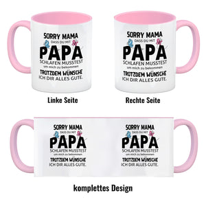Sorry Mama Kaffeebecher mit Spruch zum Muttertag
