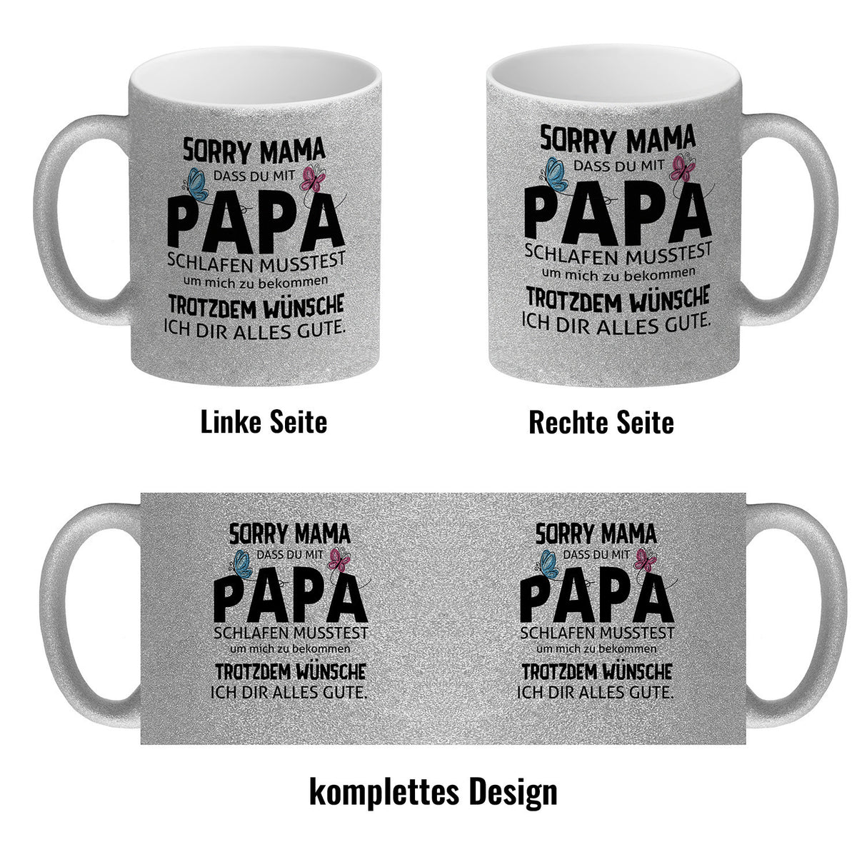 Sorry Mama Kaffeebecher mit Spruch zum Muttertag