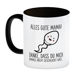 Spermium Muttertag Kaffeebecher mit Spruch Alles gute Mama