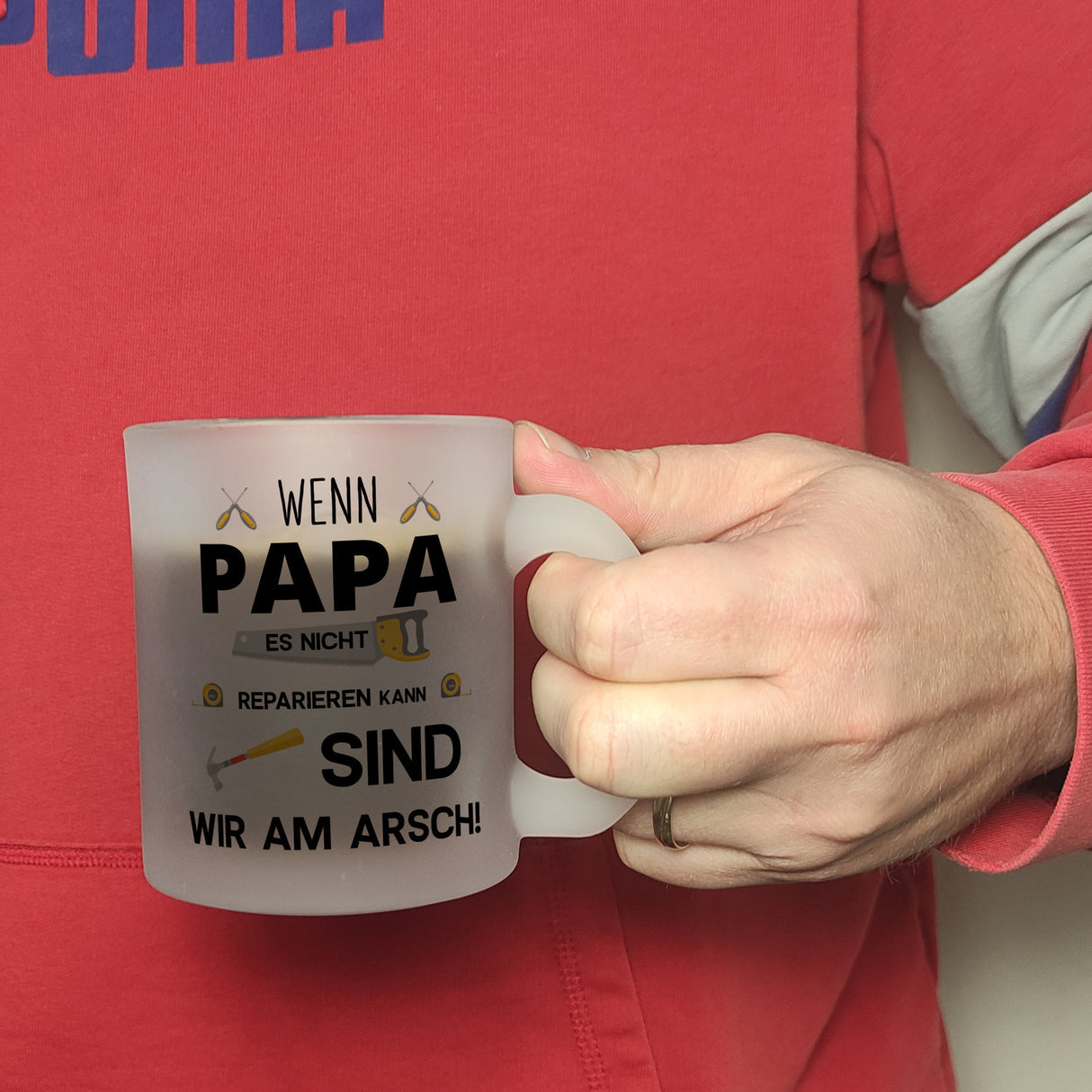 Wenn Papa es nicht reparieren kann sind wir am Arsch Kaffeebecher