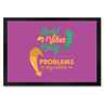 Good Vibes Only Fußmatte in 35x50 cm in dunkelgrau Problems stay outside