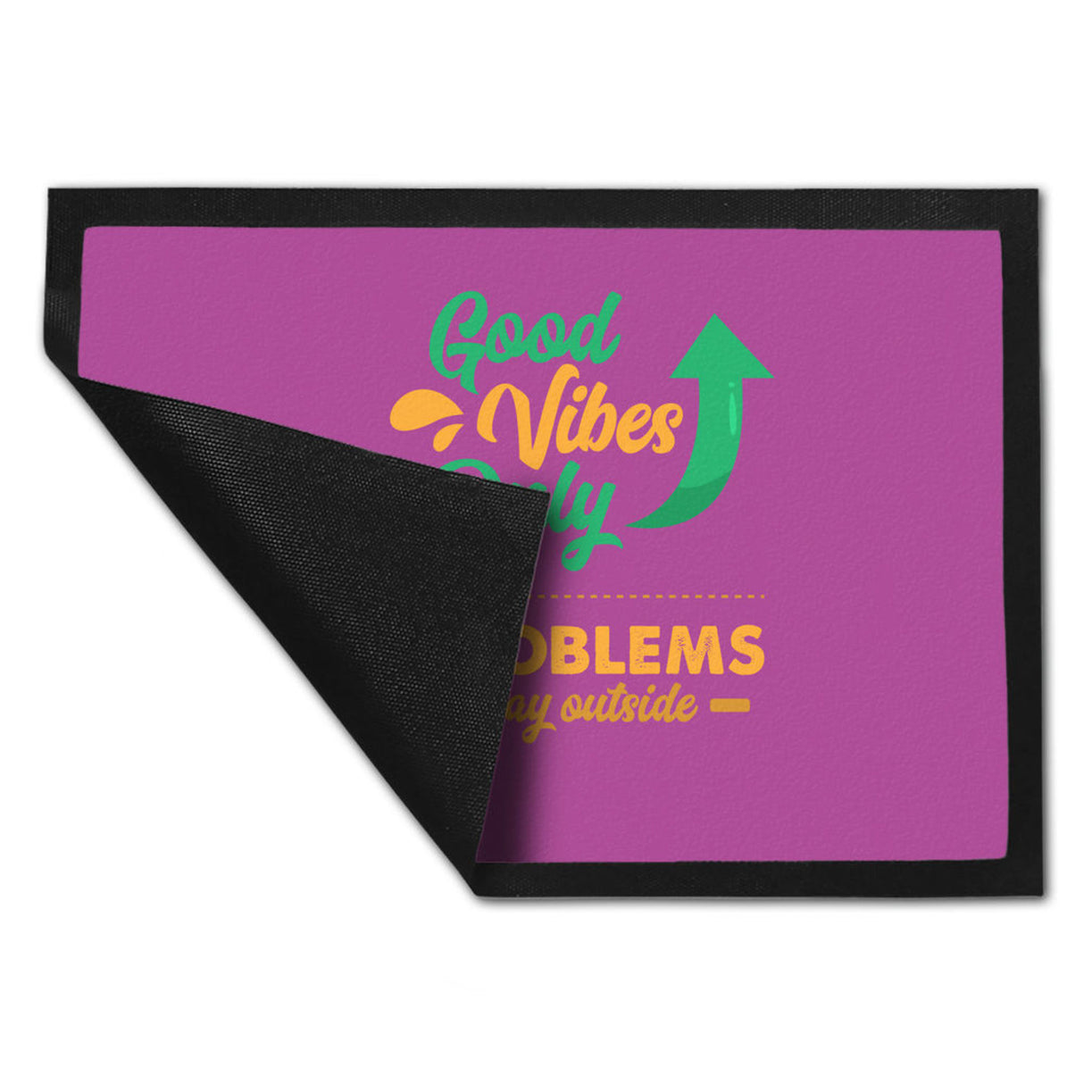 Good Vibes Only Fußmatte in 35x50 cm in dunkelgrau Problems stay outside