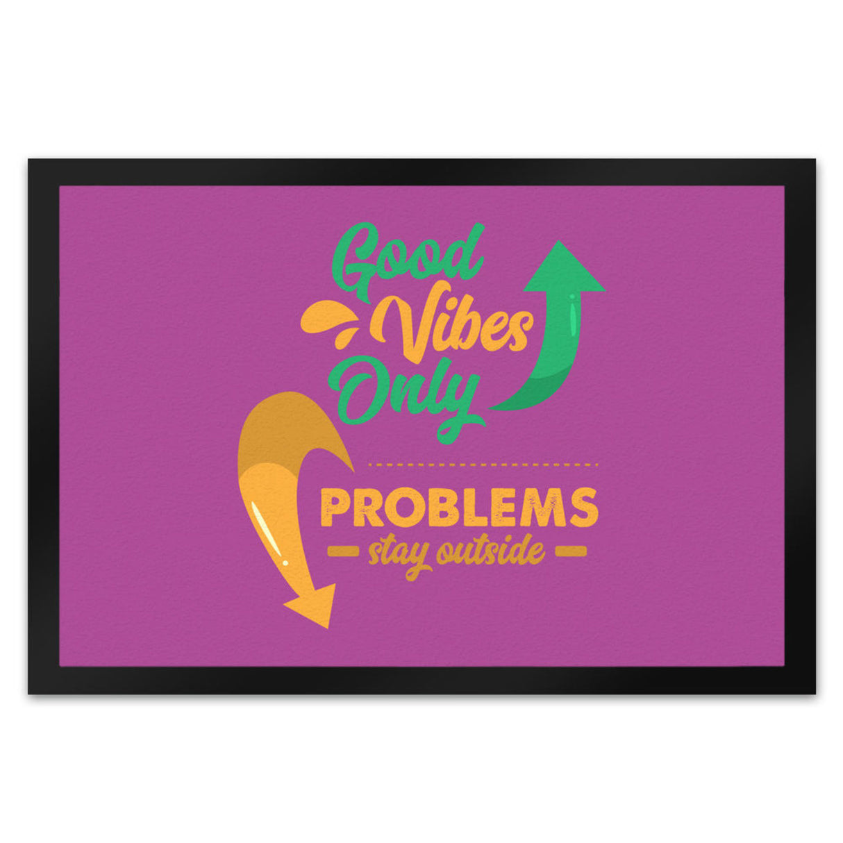 Good Vibes Only Fußmatte in 35x50 cm in dunkelgrau Problems stay outside