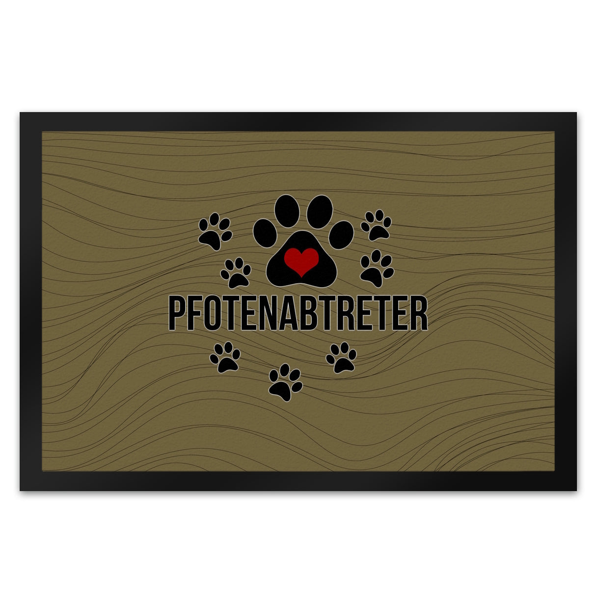 Pfotenabtreter Fußmatte in 35x50 cm in braun für Hundebesitzer und Tierfreunde