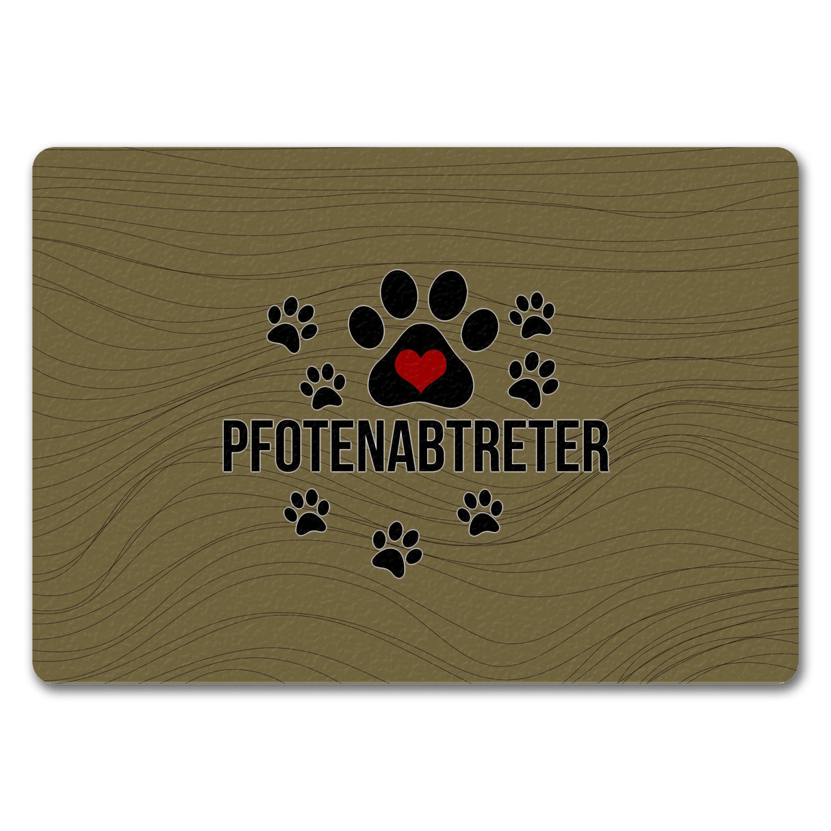Pfotenabtreter Fußmatte in 35x50 cm in braun für Hundebesitzer und Tierfreunde
