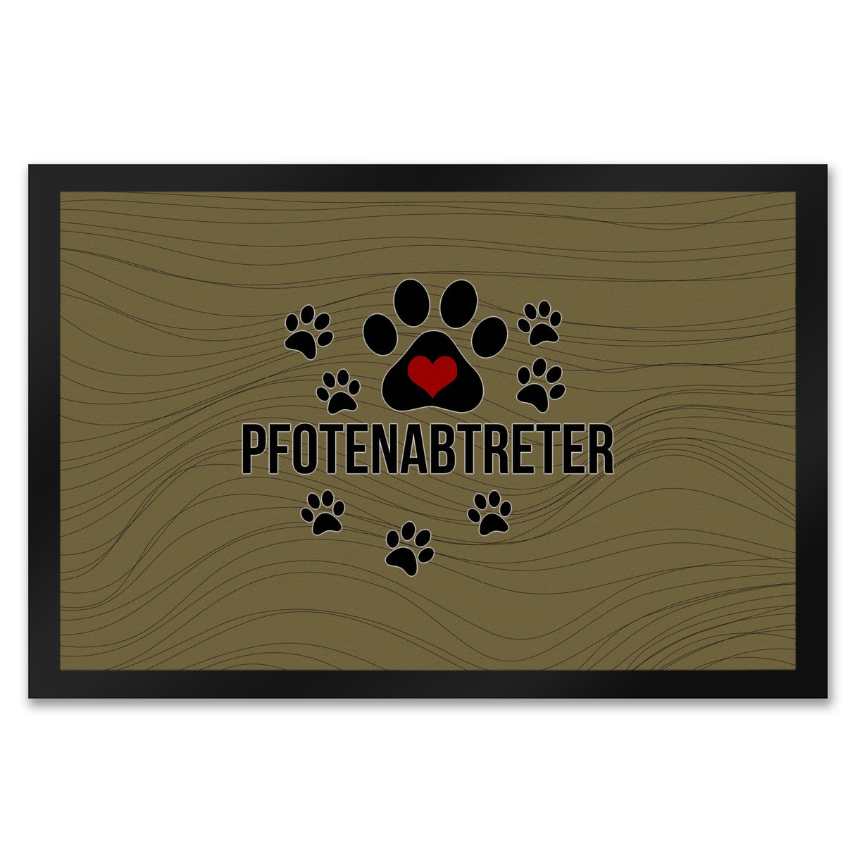 Pfotenabtreter Fußmatte in 35x50 cm in braun für Hundebesitzer und Tierfreunde