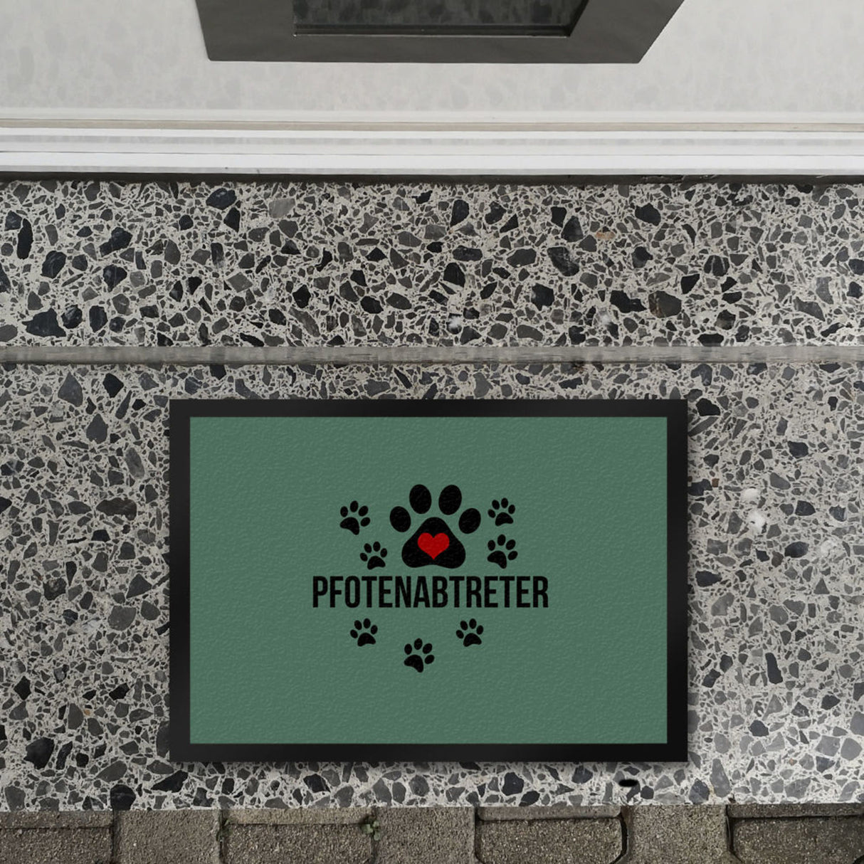Pfotenabtreter Fußmatte in 35x50 cm in braun für Hundebesitzer und Tierfreunde