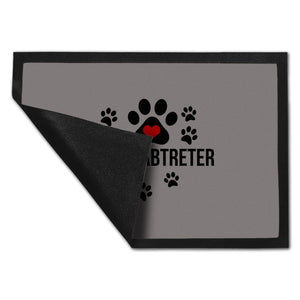 Pfotenabtreter Fußmatte in 35x50 cm in braun für Hundebesitzer und Tierfreunde