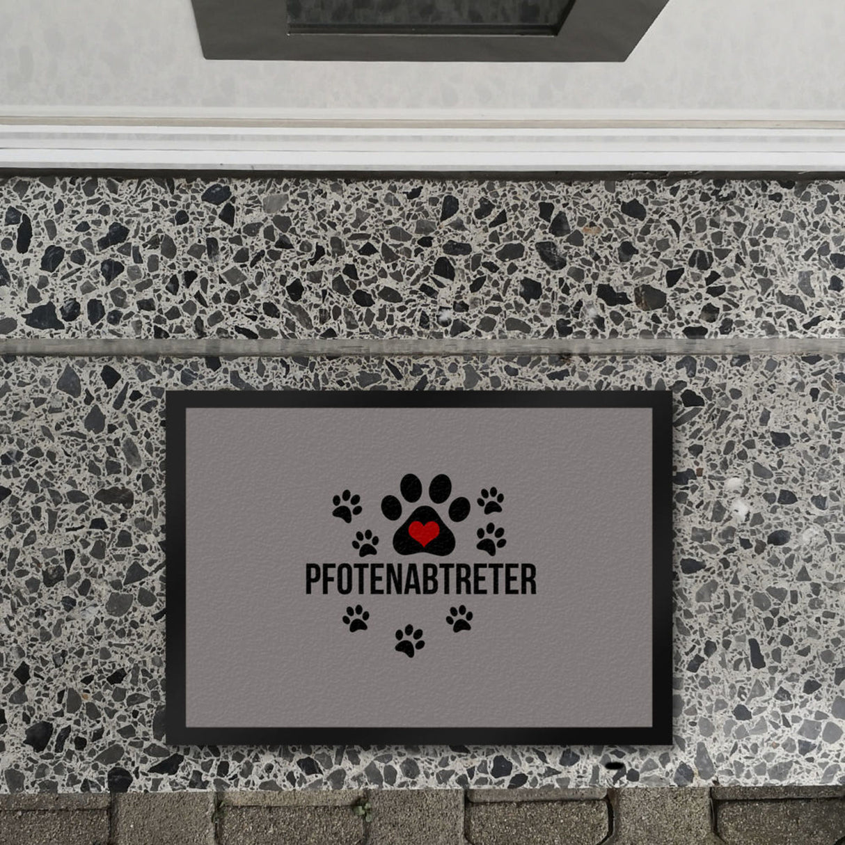 Pfotenabtreter Fußmatte in 35x50 cm in braun für Hundebesitzer und Tierfreunde