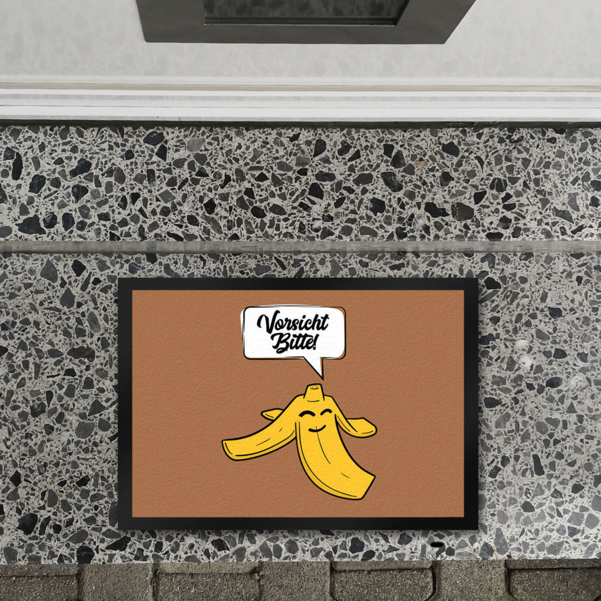 Vorsicht bitte Bananenschale Fußmatte in 35x50 cm