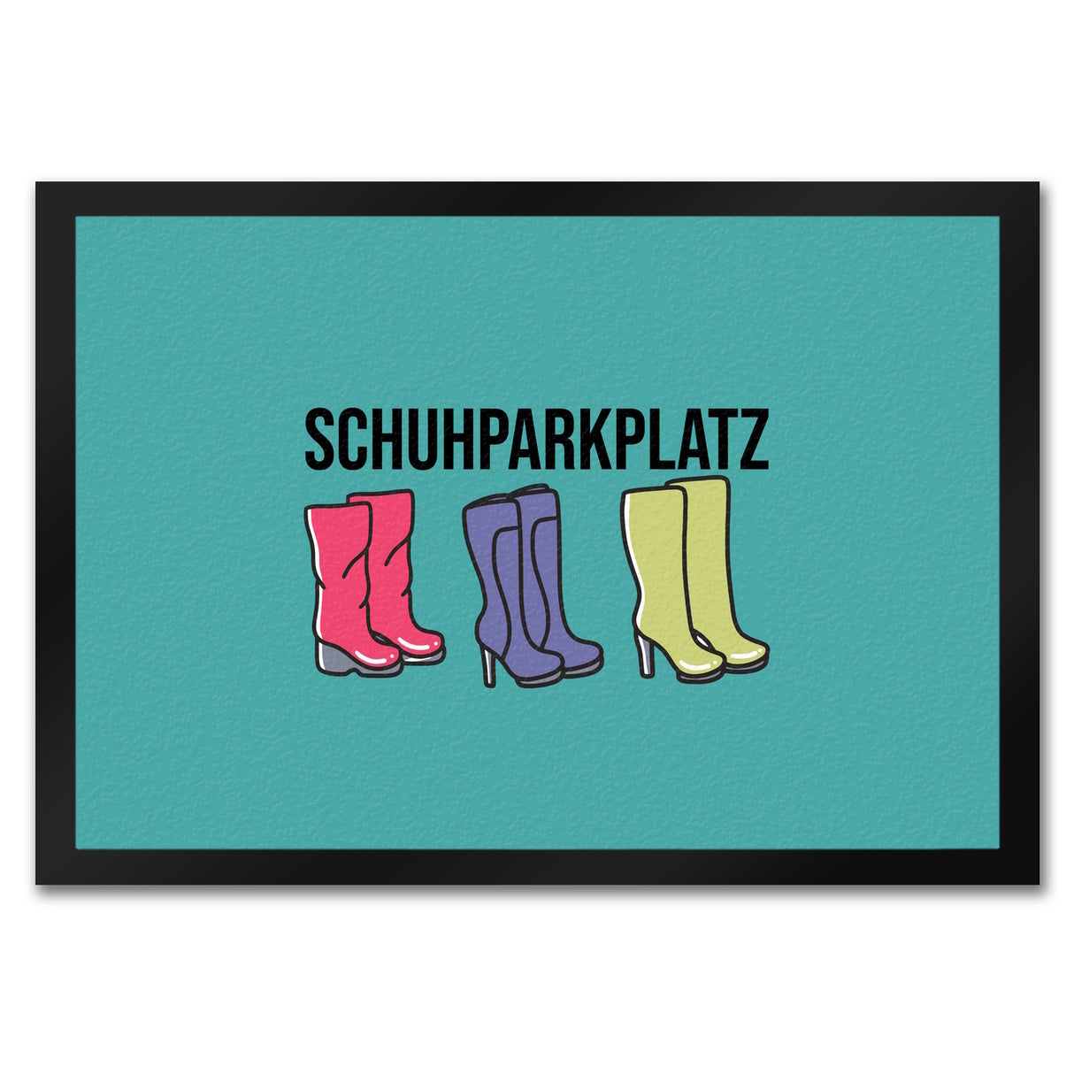 Schuhparkplatz Fußmatte in 35x50 cm in rosa mit Schuhmotiv für Frauen