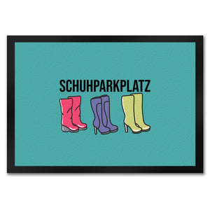 Schuhparkplatz Fußmatte in 35x50 cm in rosa mit Schuhmotiv für Frauen
