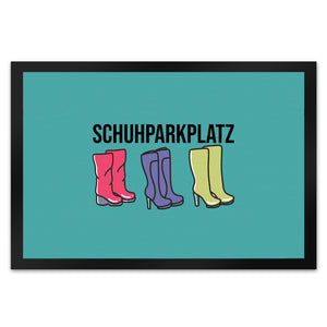 Schuhparkplatz Fußmatte in 35x50 cm in rosa mit Schuhmotiv für Frauen