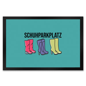 Schuhparkplatz Fußmatte in 35x50 cm in rosa mit Schuhmotiv für Frauen