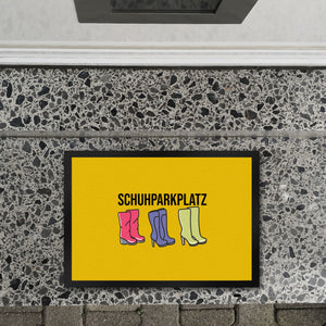 Schuhparkplatz Fußmatte in 35x50 cm in rosa mit Schuhmotiv für Frauen