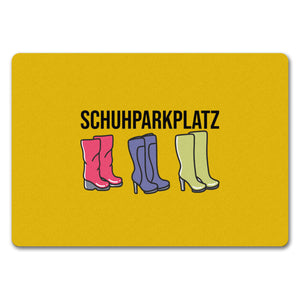 Schuhparkplatz Fußmatte in 35x50 cm in rosa mit Schuhmotiv für Frauen