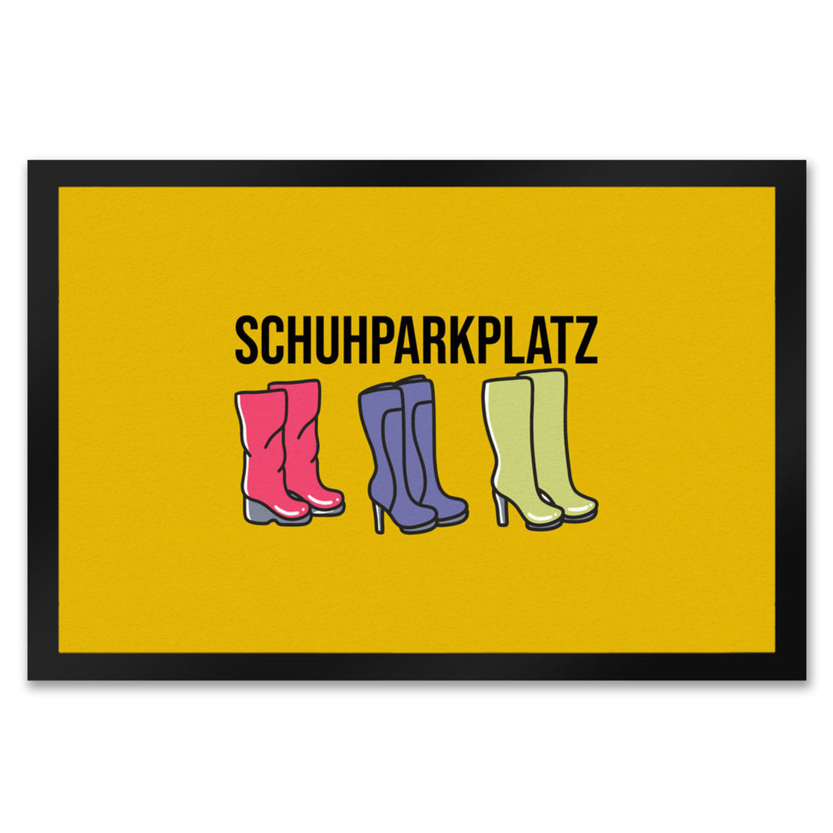 Schuhparkplatz Fußmatte in 35x50 cm in rosa mit Schuhmotiv für Frauen